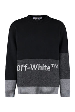 Crew-neck wool sweater-0